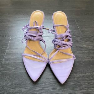 Open toe strap heels. Worn once. Great condition